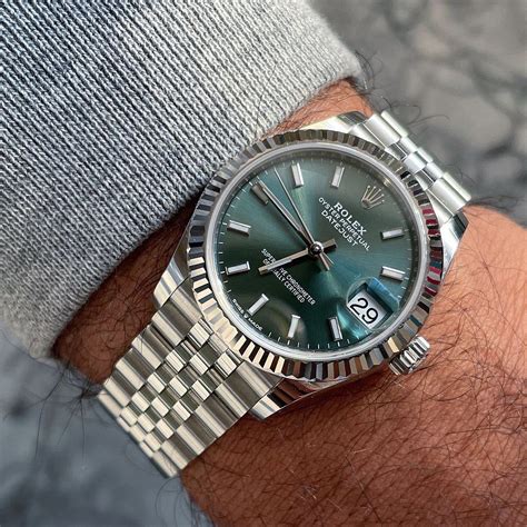 rolex green face datejust 41